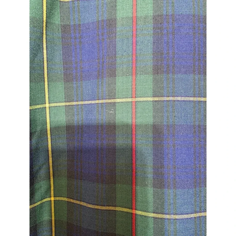 Vintage Tanner Plaid Garment Bag Green Blue Red Bows Travel Suit Dress Cover